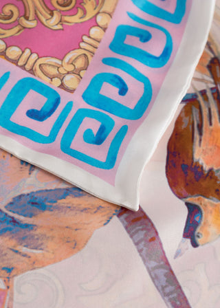 Premium Dreieckstuch aus reiner Seide mit Mustermix