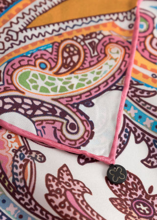 Premium Tuch aus reiner Seide mit Paisleymuster