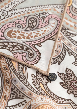 Premium Tuch aus reiner Seide mit Paisleymuster