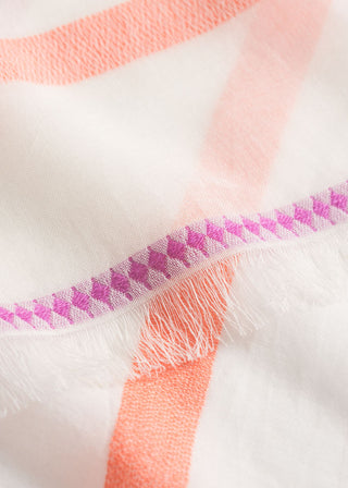 Schal aus Baumwollmischung mit Streifen