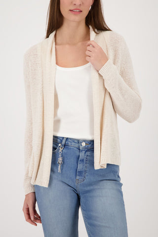 Strickjacke, champagne beige