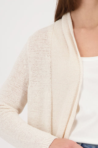 Strickjacke, champagne beige