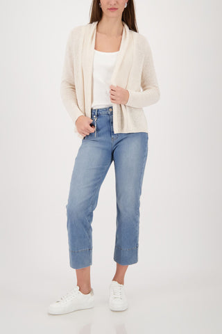 Strickjacke, champagne beige