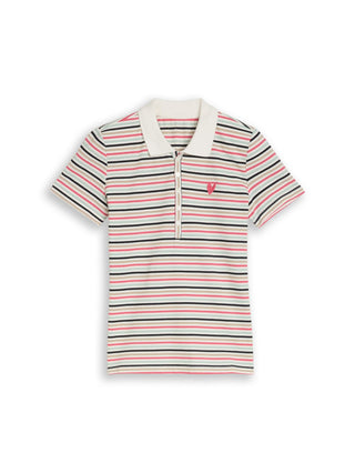 Piqué Poloshirt mit Streifenmuster