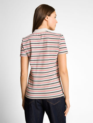 Piqué Poloshirt mit Streifenmuster
