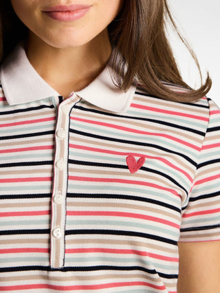 Piqué Poloshirt mit Streifenmuster