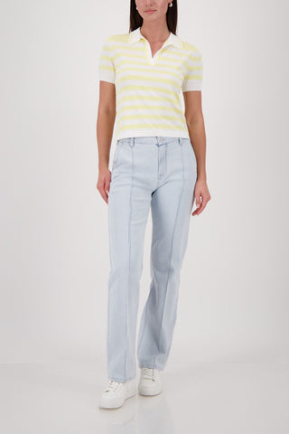 Pullover, pastel yellow ringel