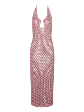 Metallic Kleid; lang