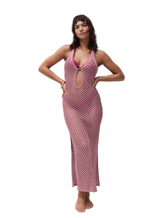 Metallic Kleid; lang