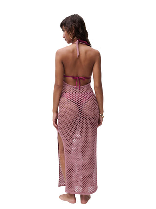 Metallic Kleid; lang