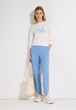 Sweatshirt mit "hi." Schriftzug