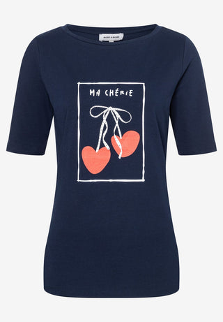 T-Shirt mit Kirschen-Print