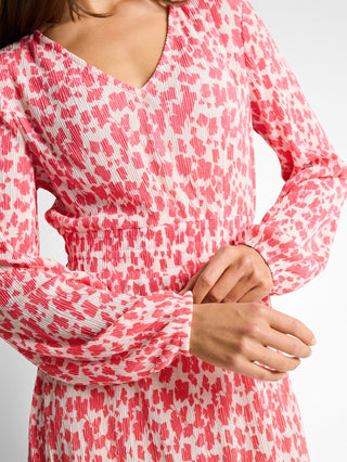 Crinkle Midi-Kleid mit Muster