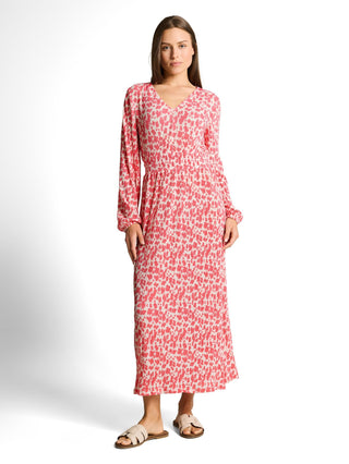 Crinkle Midi-Kleid mit Muster