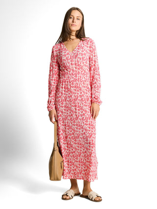 Crinkle Midi-Kleid mit Muster