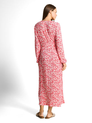 Crinkle Midi-Kleid mit Muster