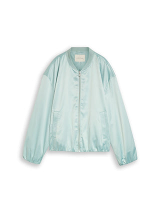 Satin Blouson Jacke mit Bomberkragen