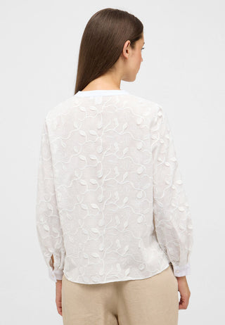 Bluse Lochstickerei Langarm