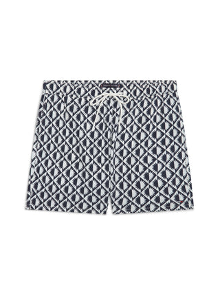 Print Mid Length Swim Shorts