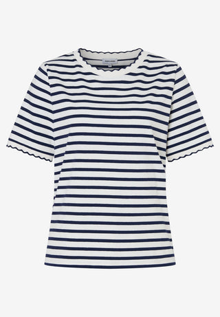 Streifen-Shirt mit Wellenkante