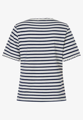 Streifen-Shirt mit Wellenkante