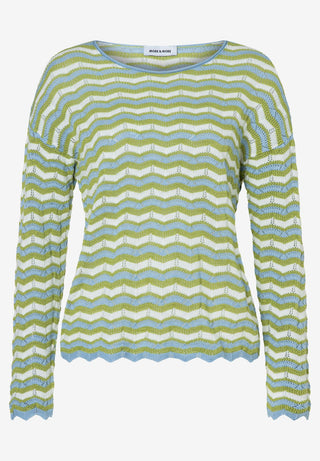 Pullover mit Wellen-Streifen