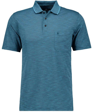 Softknit-Polo gestreift, Flammdesign