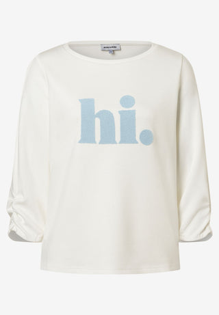 Sweatshirt mit "hi." Schriftzug