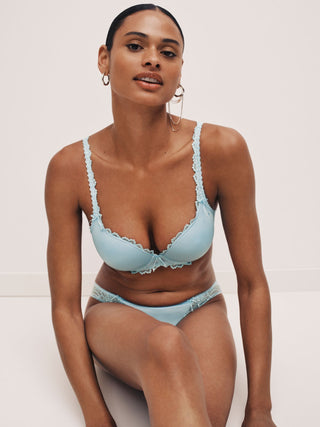 JANE Milky Blue Unterlegter BH Herzform