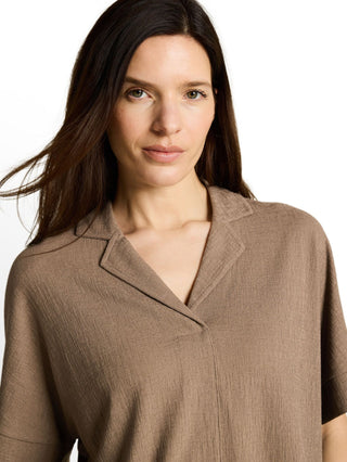 Loose Fit T-Shirt mit Reverskragen