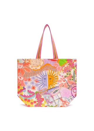 Shopper aus robustem Canvas mit Muster