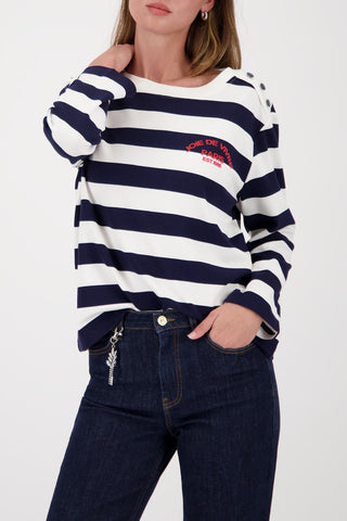 Sweatshirt, marine ringel