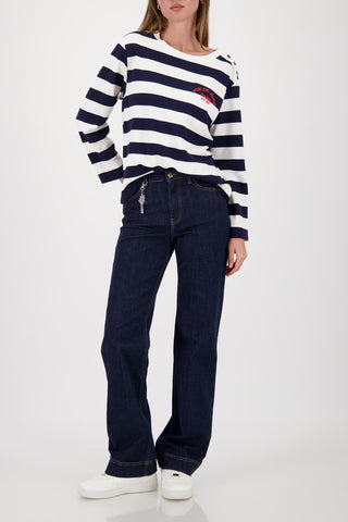 Sweatshirt, marine ringel