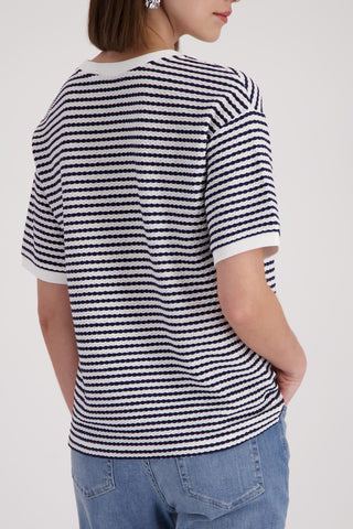 T-Shirt, marine ringel