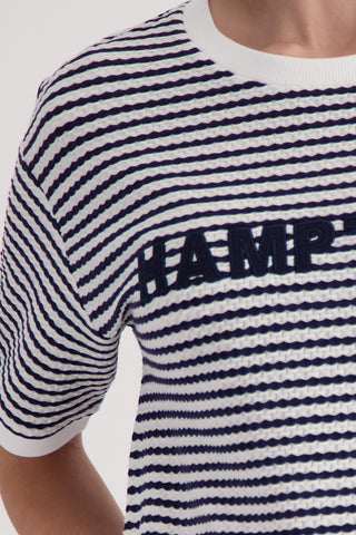 T-Shirt, marine ringel