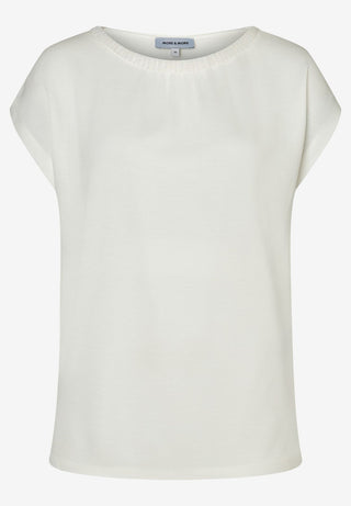 T-Shirt mit Perlen am Ausschnitt