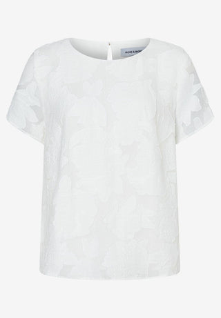 Bluse mit Flower-Dessin