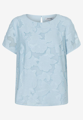 Bluse mit Flower-Dessin