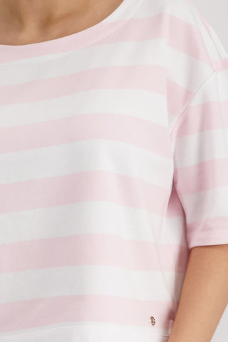 Sweatshirt, french rose ringel