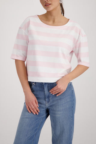 Sweatshirt, french rose ringel