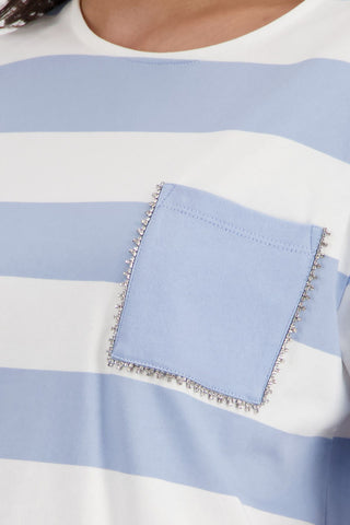 Sweatshirt, sea side ringel