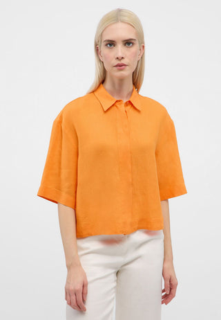 Bluse Leinen Kurzarm