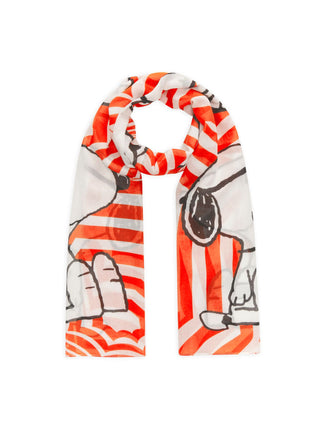 Feiner Schal aus Modalmischung mit Snoopy-Motiven