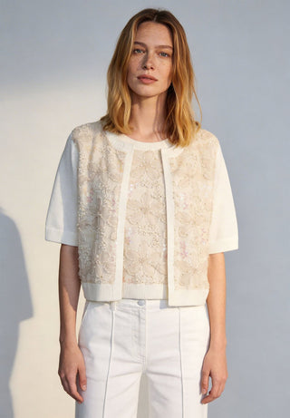 Stricktop mit Pailletten