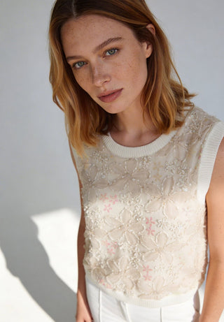 Stricktop mit Pailletten