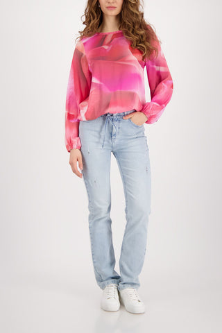 Bluse, spring flower gemustert