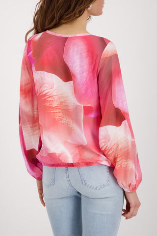 Bluse, spring flower gemustert