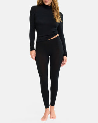 Turtle Neck Langarm cashmere dream, schwarz