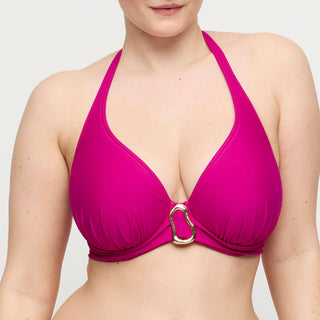UVITA Deep Magenta Unterlegtes Bikini-Top tief.