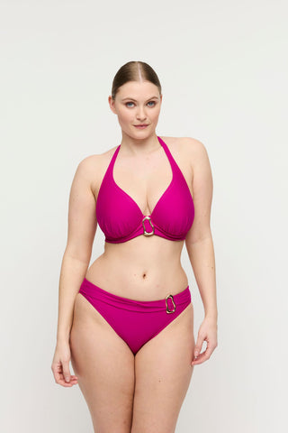 UVITA Deep Magenta Unterlegtes Bikini-Top tief.